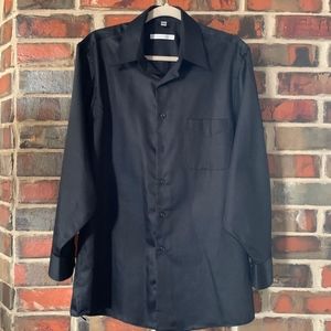 SALE Geoffrey Beene Men's Black Dress Shirt